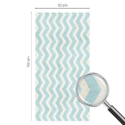 Privacy window film stained glass effect Blue zigzag