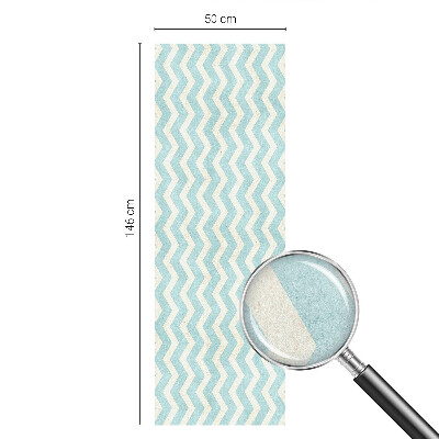 Privacy window film stained glass effect Blue zigzag