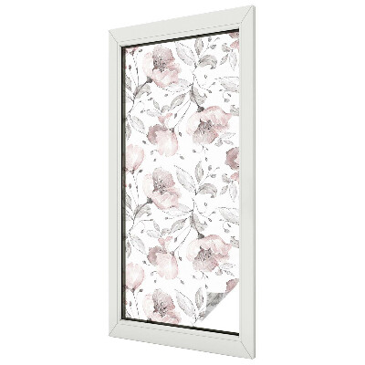 Coloured glass film for windows Rose leaves