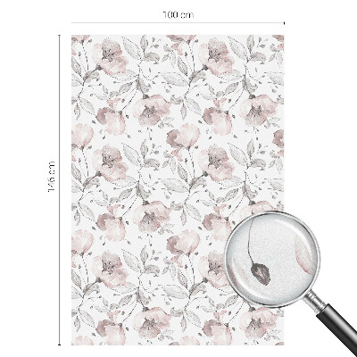 Coloured glass film for windows Rose leaves