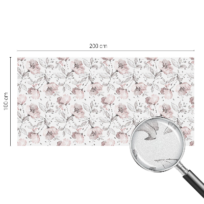 Coloured glass film for windows Rose leaves