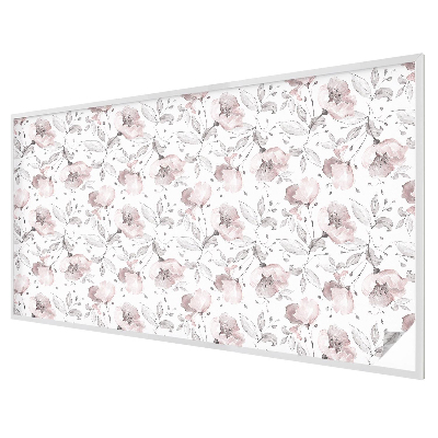 Coloured glass film for windows Rose leaves