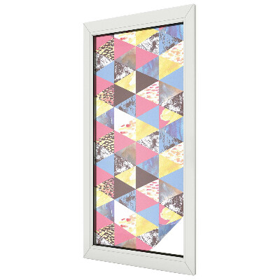 Patterned window film stained glass Colorful triangles