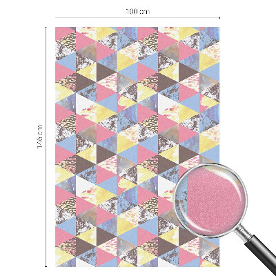 Patterned window film stained glass Colorful triangles