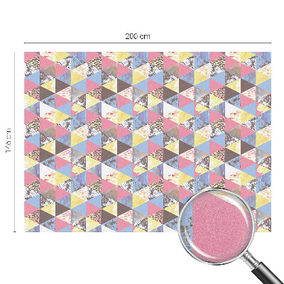 Patterned window film stained glass Colorful triangles