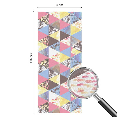 Patterned window film stained glass Colorful triangles