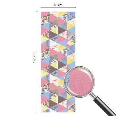 Patterned window film stained glass Colorful triangles