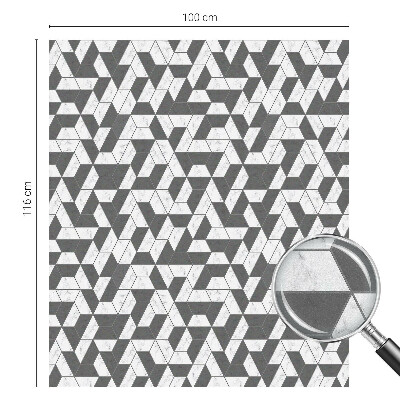 Frosted window film with stained glass pattern Geometric illusions