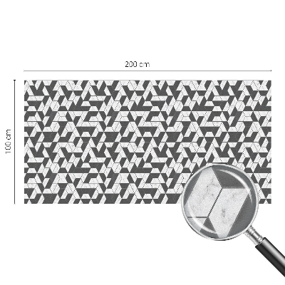 Frosted window film with stained glass pattern Geometric illusions