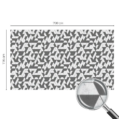 Frosted window film with stained glass pattern Geometric illusions