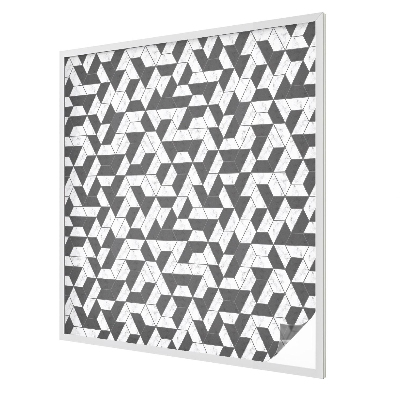 Frosted window film with stained glass pattern Geometric illusions