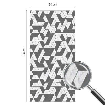 Frosted window film with stained glass pattern Geometric illusions