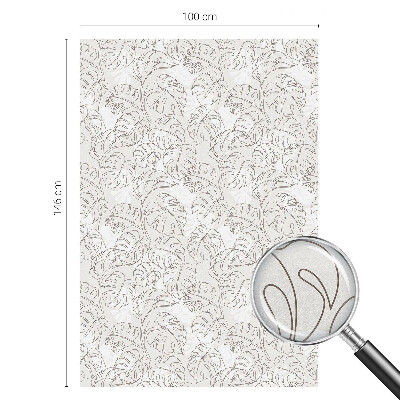 Coloured glass film for windows Plant ornament