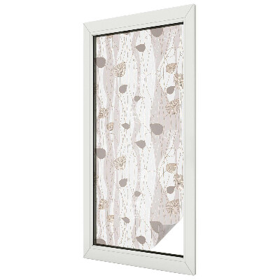 Patterned window film stained glass Elegant leaves