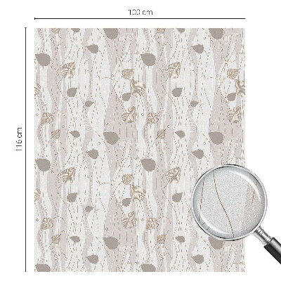 Patterned window film stained glass Elegant leaves