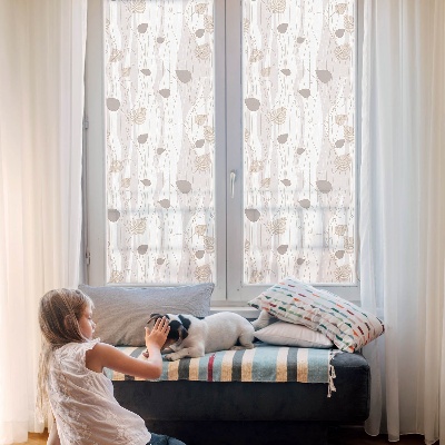 Patterned window film stained glass Elegant leaves