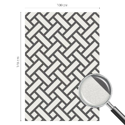 Decorative window film stained glass design Interlacing rectangles