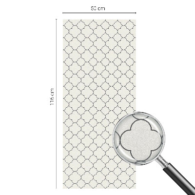 Frosted window film with stained glass pattern Simple elegance