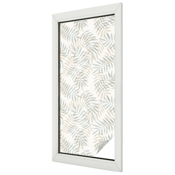 Decorative window film stained glass design Leafy elegance