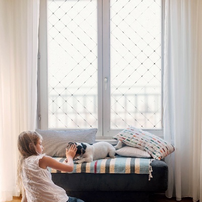 Patterned window film stained glass Geometric grid