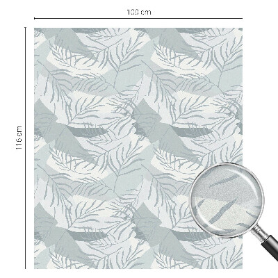 Frosted window film with stained glass pattern Subtle leaves