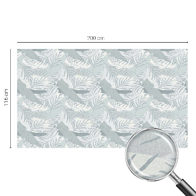 Frosted window film with stained glass pattern Subtle leaves