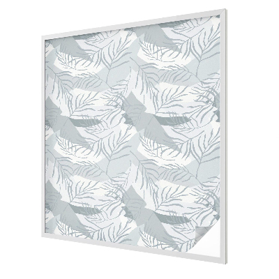 Frosted window film with stained glass pattern Subtle leaves