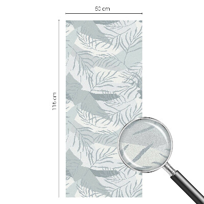 Frosted window film with stained glass pattern Subtle leaves