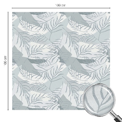 Frosted window film with stained glass pattern Subtle leaves