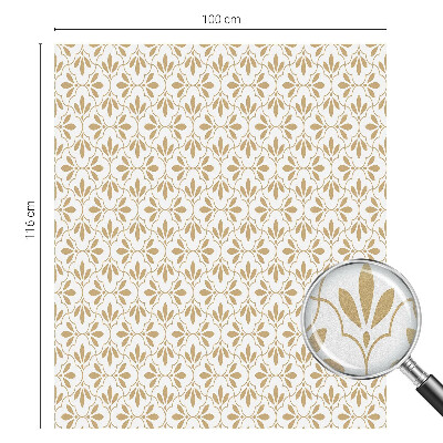 Frosted window film with stained glass pattern Plant elegance