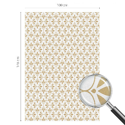 Frosted window film with stained glass pattern Plant elegance