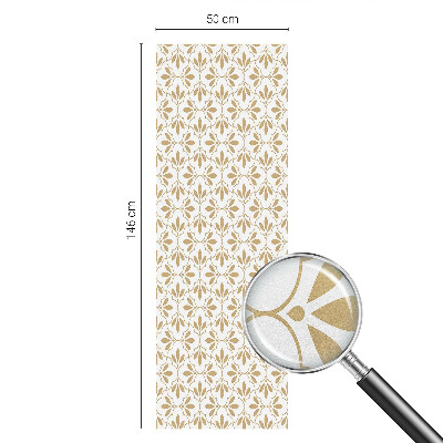 Frosted window film with stained glass pattern Plant elegance