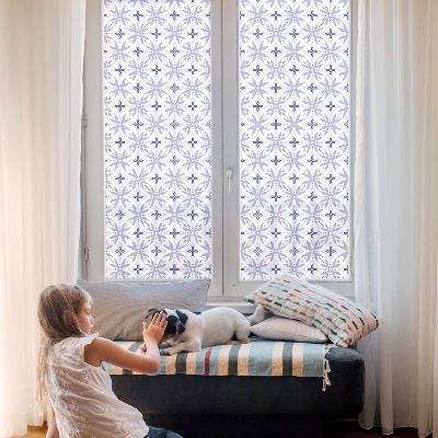 Patterned window film stained glass Purple patterns