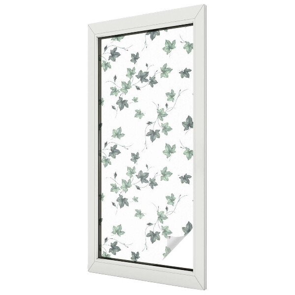Privacy window film stained glass effect Green vine