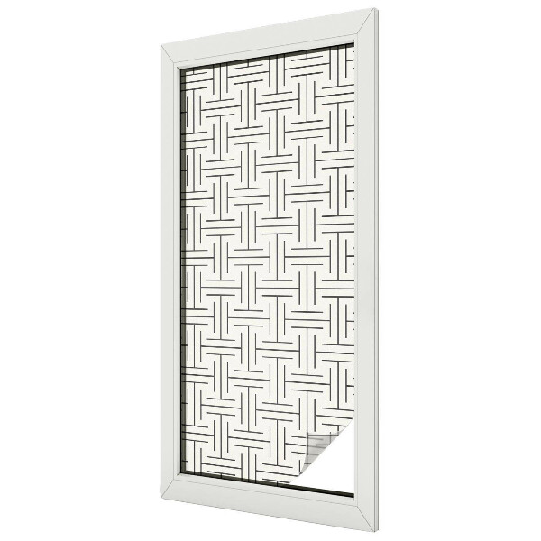 Decorative window film stained glass design Symmetrical braid