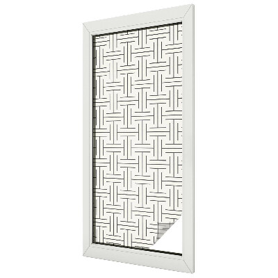 Decorative window film stained glass design Symmetrical braid