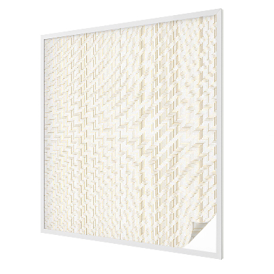 Frosted window film with stained glass pattern Herringbone elegance