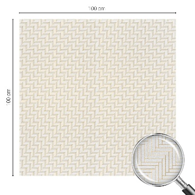 Frosted window film with stained glass pattern Herringbone elegance