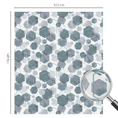 Coloured glass film for windows Geometric hexagons