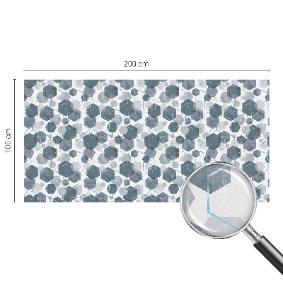 Coloured glass film for windows Geometric hexagons