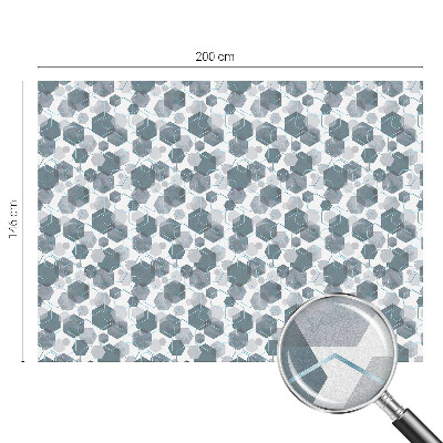 Coloured glass film for windows Geometric hexagons