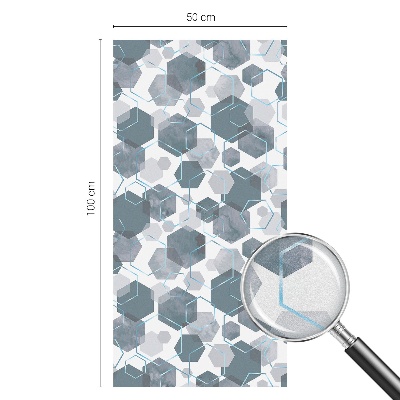 Coloured glass film for windows Geometric hexagons