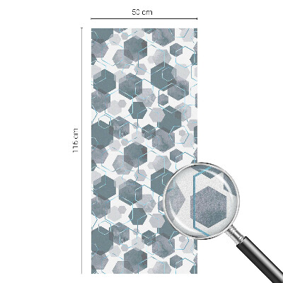 Coloured glass film for windows Geometric hexagons