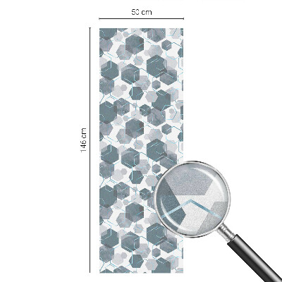 Coloured glass film for windows Geometric hexagons