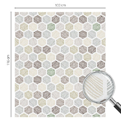 Decorative window film stained glass design Geometric waves