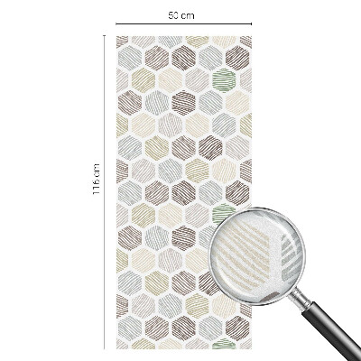 Decorative window film stained glass design Geometric waves