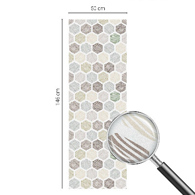 Decorative window film stained glass design Geometric waves