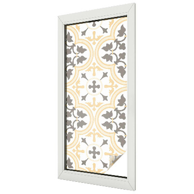 Frosted window film with stained glass pattern Plant patterns