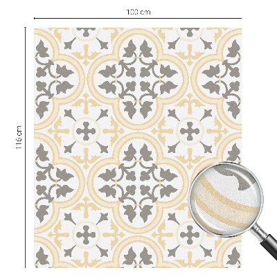 Frosted window film with stained glass pattern Plant patterns