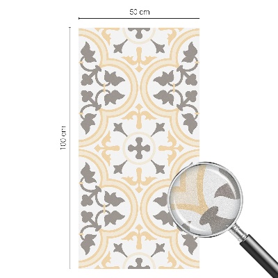 Frosted window film with stained glass pattern Plant patterns